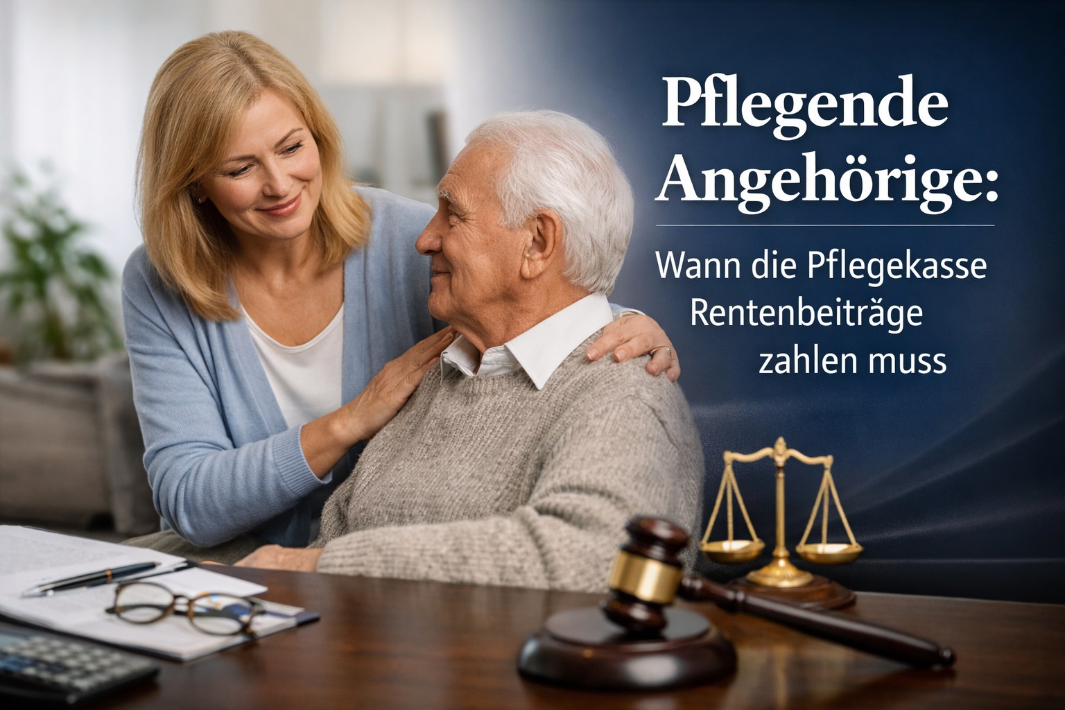 Pflegende Angehörige: Wann die Pflegekasse Rentenbeiträge zahlen muss