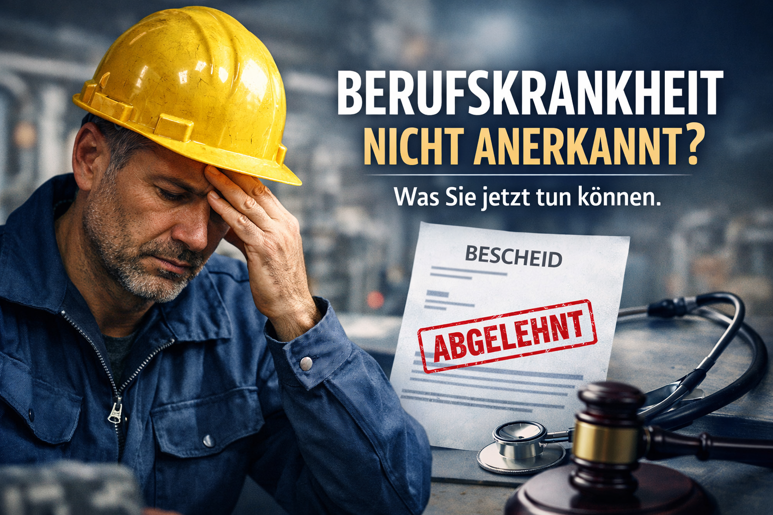 Berufskrankheit nicht anerkannt: Was Betroffene jetzt wissen und tun sollten